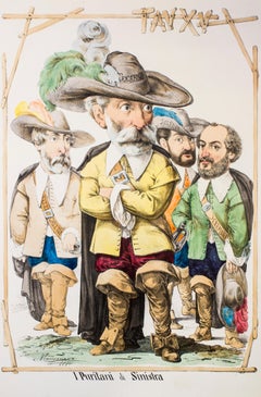 I Puritani di Sinistra - Lithograph by A. Manganaro - 1871