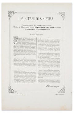 I Puritani di Sinistra - Litografía de A. Manganaro - 1871