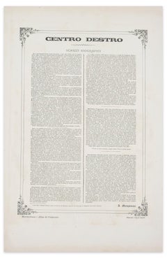 Centro Destro - Lithograph by A. Maganaro - 1870s