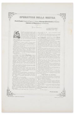 Gli Economisti Cavalieri di Destra - Lithograph by A. Maganaro - 1870s