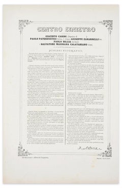 Centro Sinistro - Litografia di A. Maganaro - Anni '70 del XIX secolo