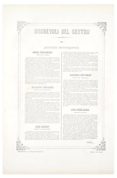 Onorevoli del Centro - Litografia di A. Maganaro - 1872