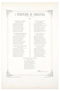 I Puritani di Sinistra - Lithograph by A. Maganaro - 1870s
