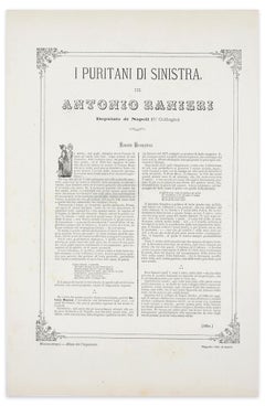 Lithographie d'Antonio Ranieri par A. Maganaro - 1872