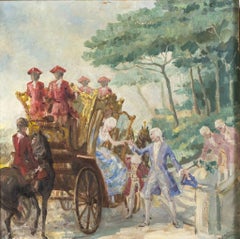 Pair of Oil Paintings Italian School Early 20th Century