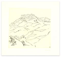 Landschaft - Original-Radierung von Renzo Biasion - 1960er Jahre