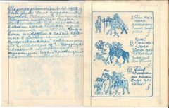 Carnet de Voyage - Sioux Indians - Illustrated Album by I. Sermonski - 1910/1950