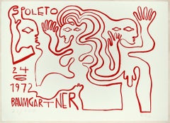 Spoleto - Original Screen Print by Fritz Baumgartner - 1972