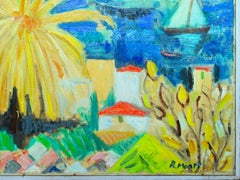 Sun in Rapallo - Oil on Canvas by R. Monti - 1956