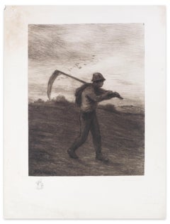 Le Soir - Original Etching by F. Jacques - Early 20th Century