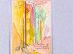 At The Theater - Pencil and watercolor on Paper - Mid 19th Century