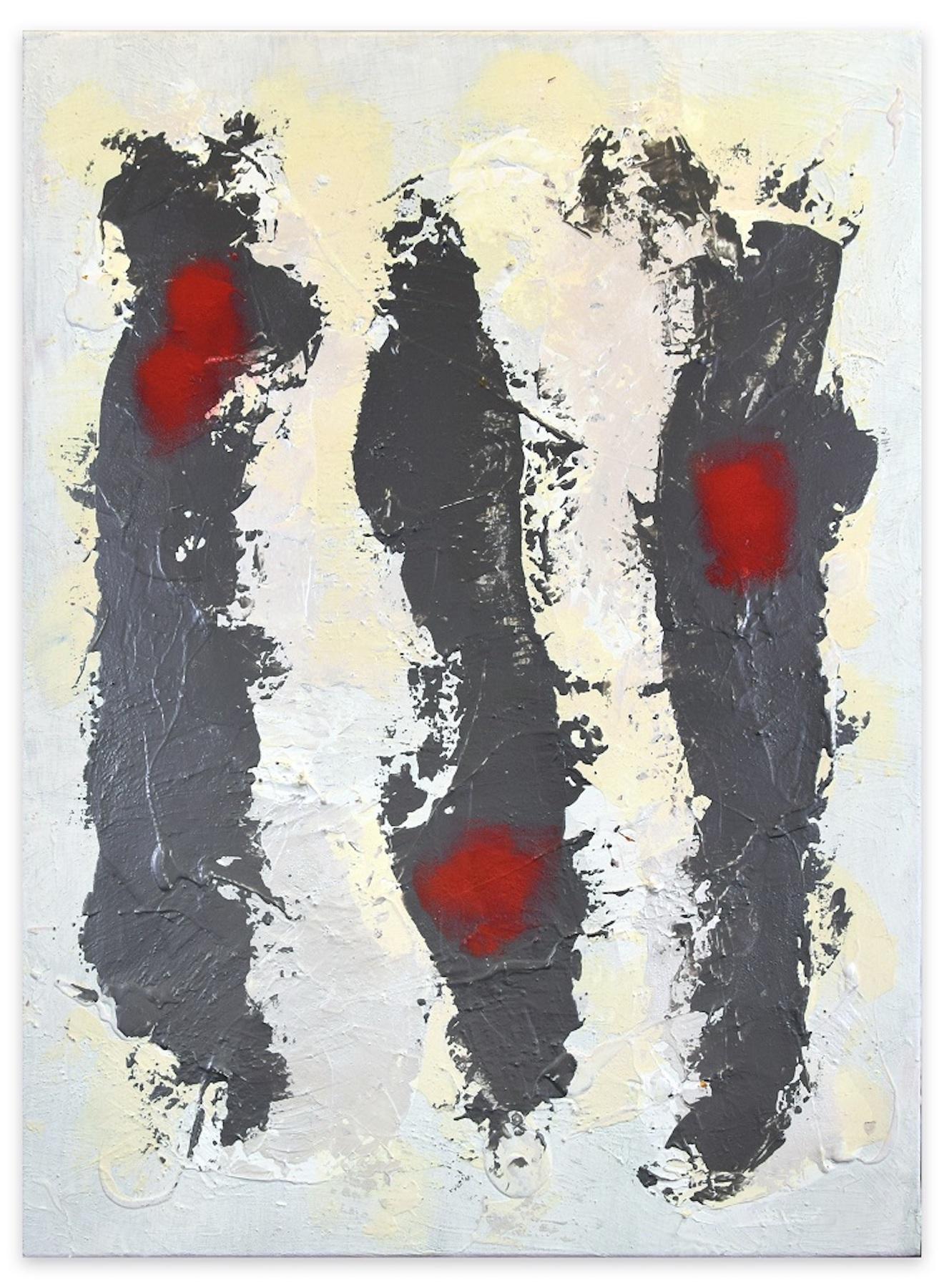 Trace est une peinture originale mixte sur panneau réalisée par l'artiste italien Marco MarCo en 1980.

Titre original : Traccia

Le titre, la signature, la date et les monogrammes sont inscrits par l'artiste au marqueur noir au dos de la toile.