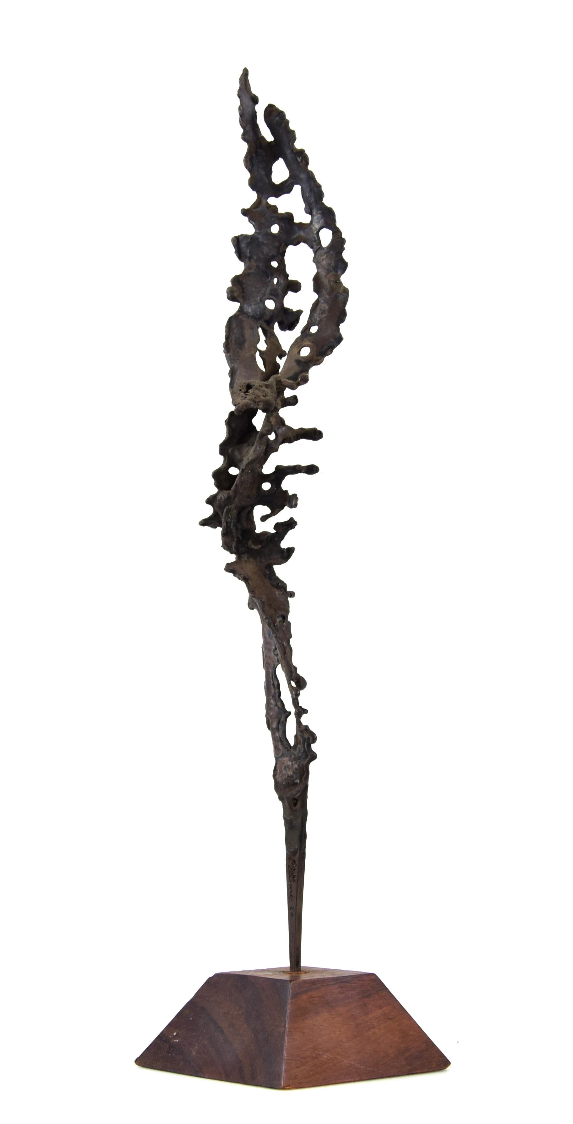 Composition en argent - Sculpture en bronze argenté de N. Franchina - 1960