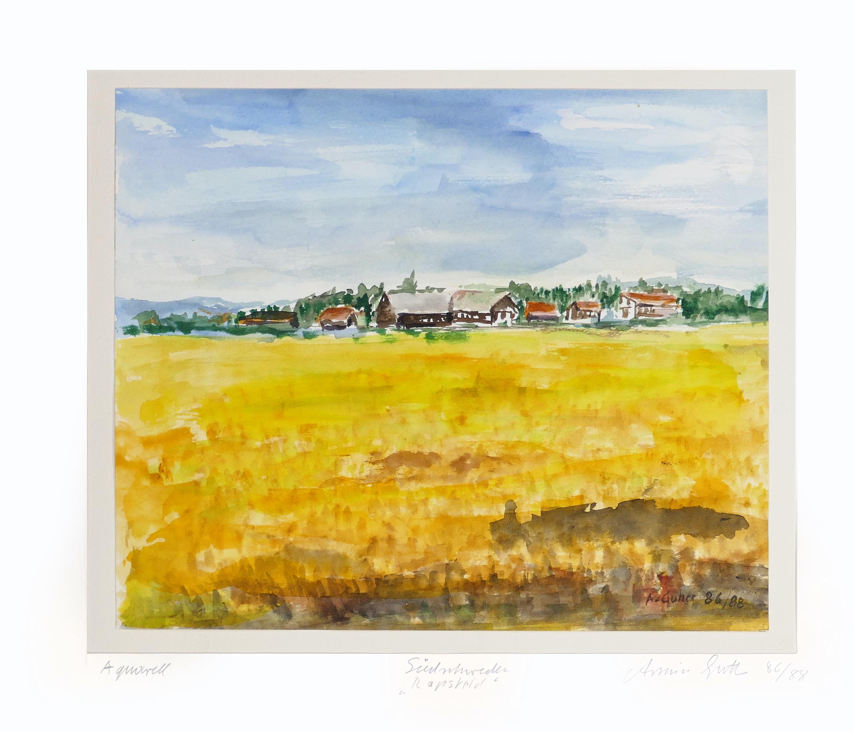 how to paint wheat fields in watercolor