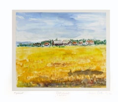 Wheat Field - Original Watercolor by Armin Guther - 1986/88