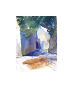 Shadow and Tree - Original Watercolor by Armin Guther - 1986/88