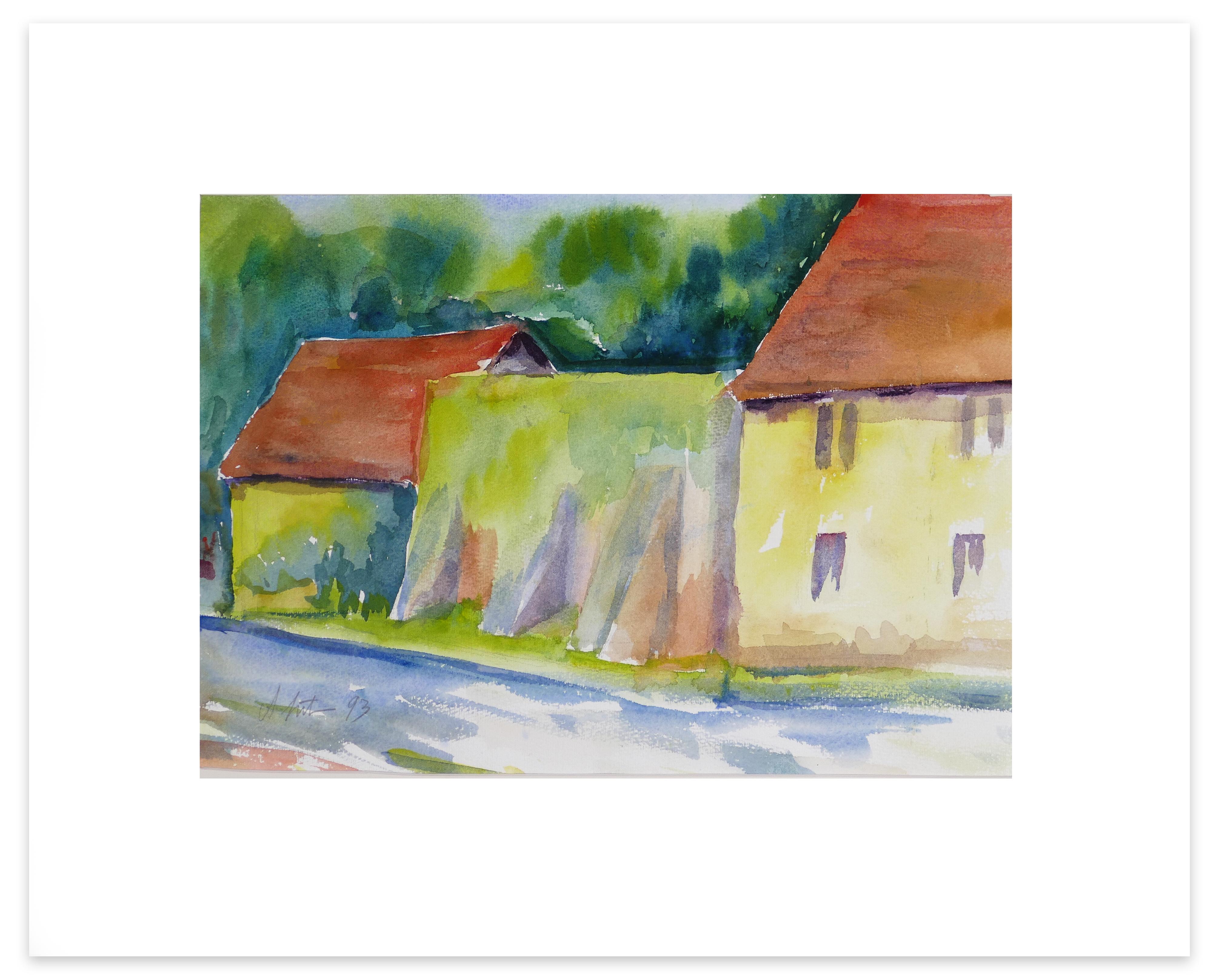 Countryside - Original Watercolor by Armin Guther - 1993