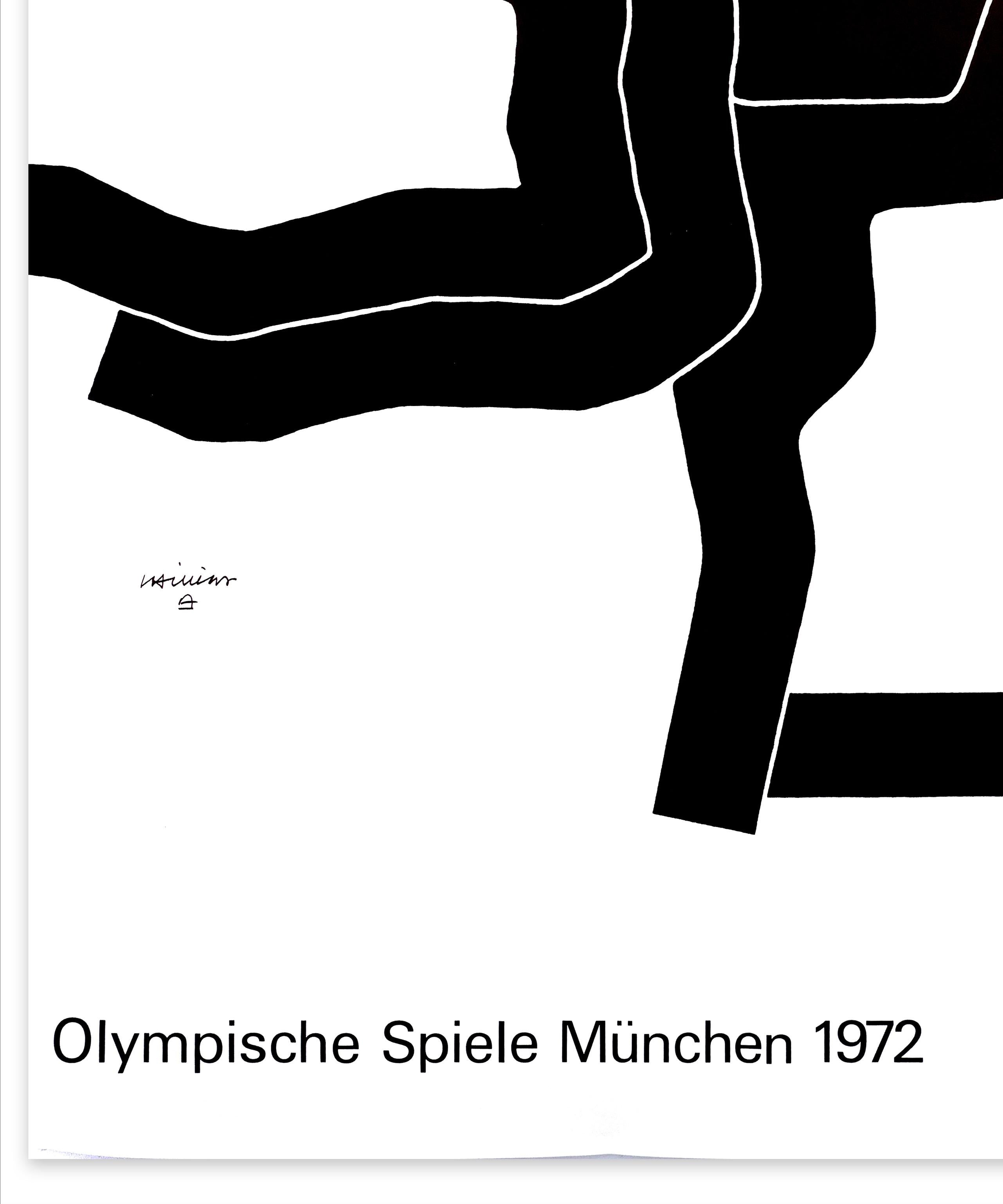 Munich Olympic Games - Vintage Offset Poster After Eduardo Chillida - 1972 1