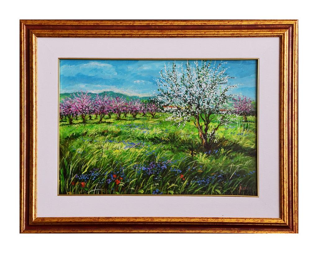 Spring is a very colorful oil painting on canvas realized by the Italian contemporary artist Luciano Sacco.

Including a frame (53 x 68 cm). Hand-signed by the artist on the lower right.

Original Title: La Primavera

With this beautiful painting,