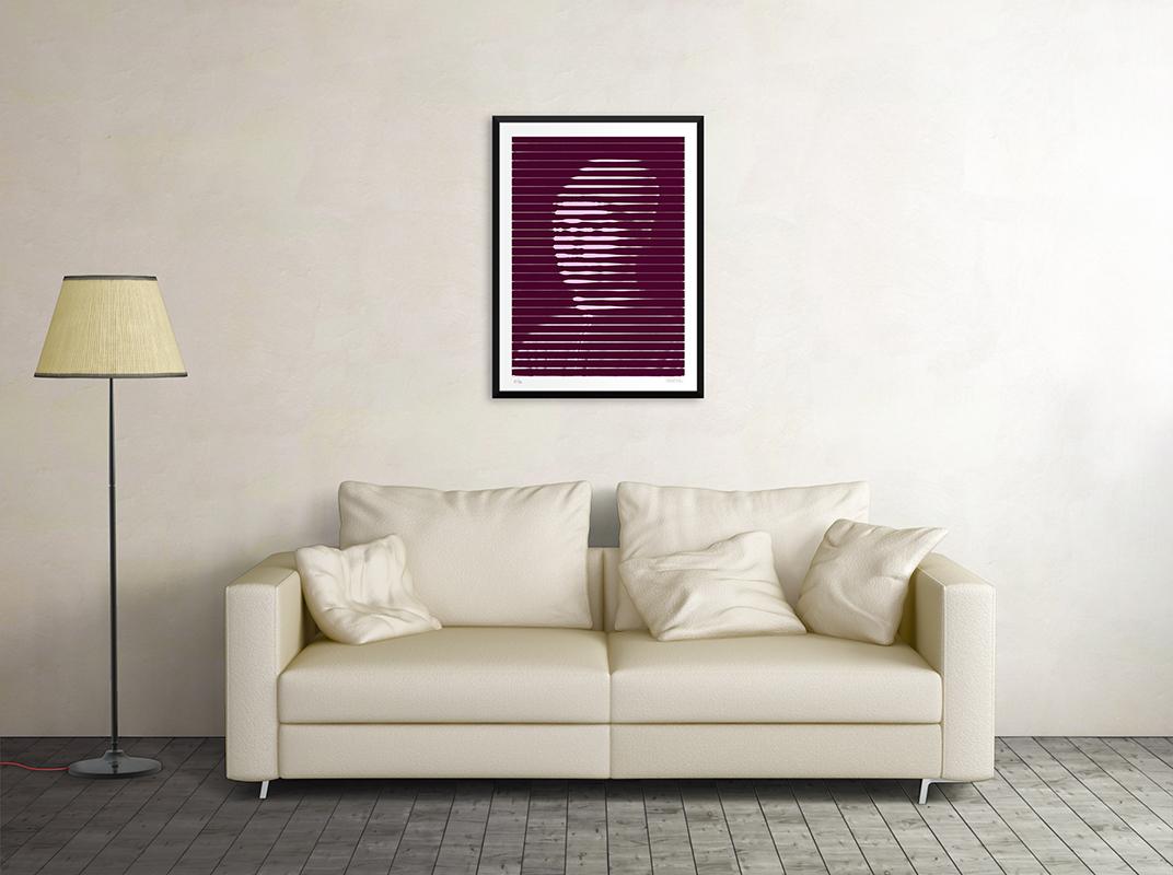 Pink Lines - Original Giclée Print by Dadodu - 2016 1