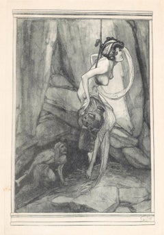 Samaritan Woman in Jacob's Well - Héliogravure by Franz von Bayros - 1920s