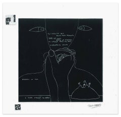 Gli Occhi  - Screen Print on Acetate by E. Pouchard - 1973