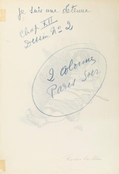 Je suis une détenue - Chap. XII - Original Drawing by T. van Elsen - 1950s