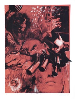 Donna e motore - Litografia di Nani Tedeschi - 1971
