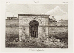 La Porta Angelica - Gravure d'Alessandro Moschetti - 1843