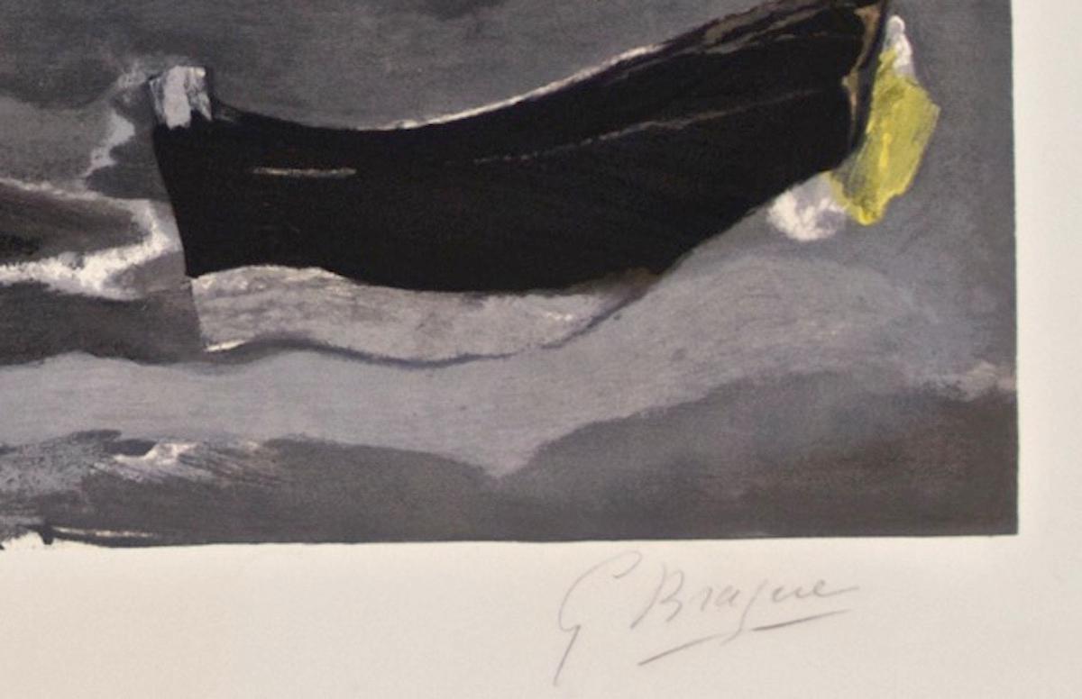 Noire de la marine - Lithographie d'après Georges Braque - 1956 - Print de After Georges Braque