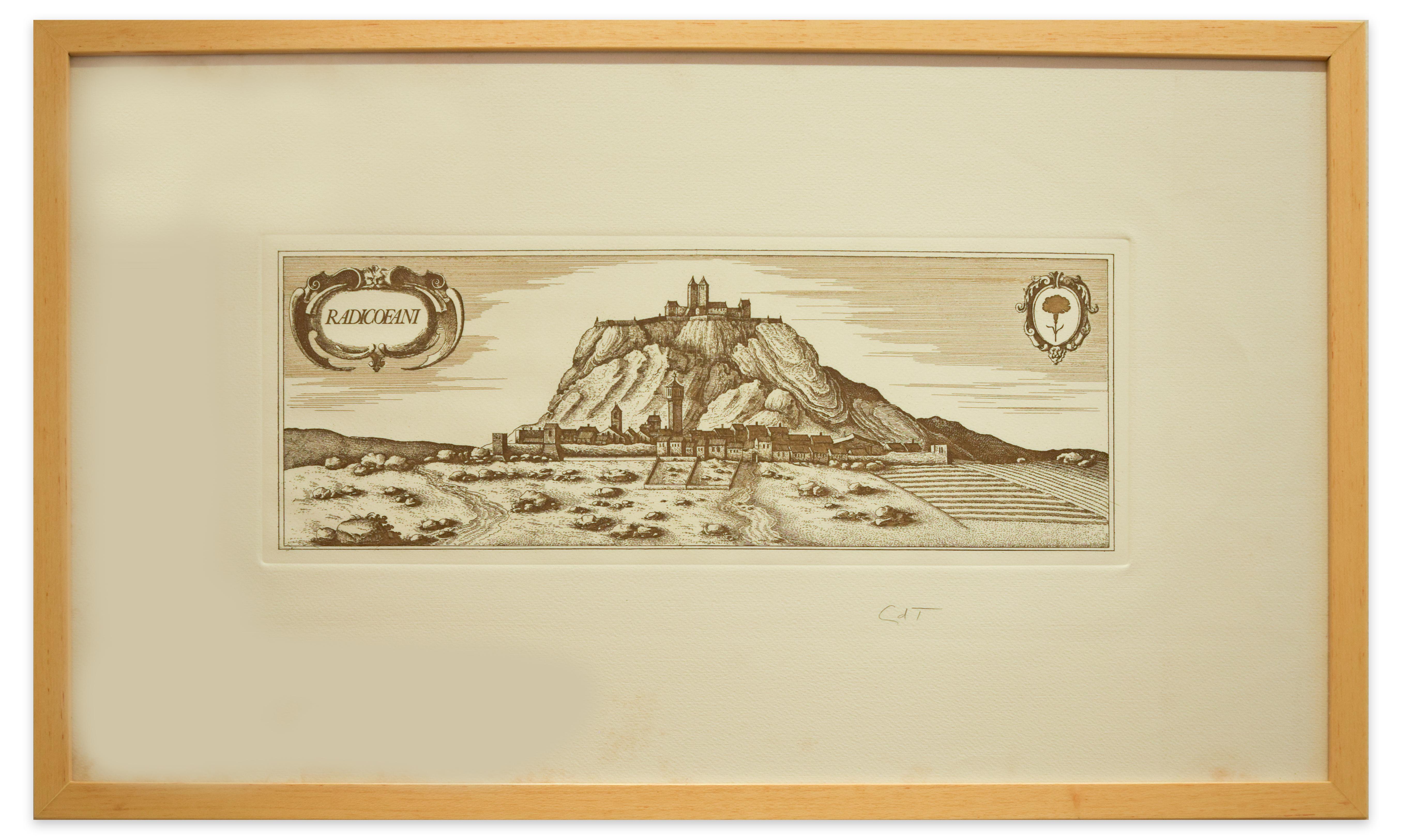 Radicofani de GdT - Grabado original de Bettino Craxi  - 1980s en venta 1