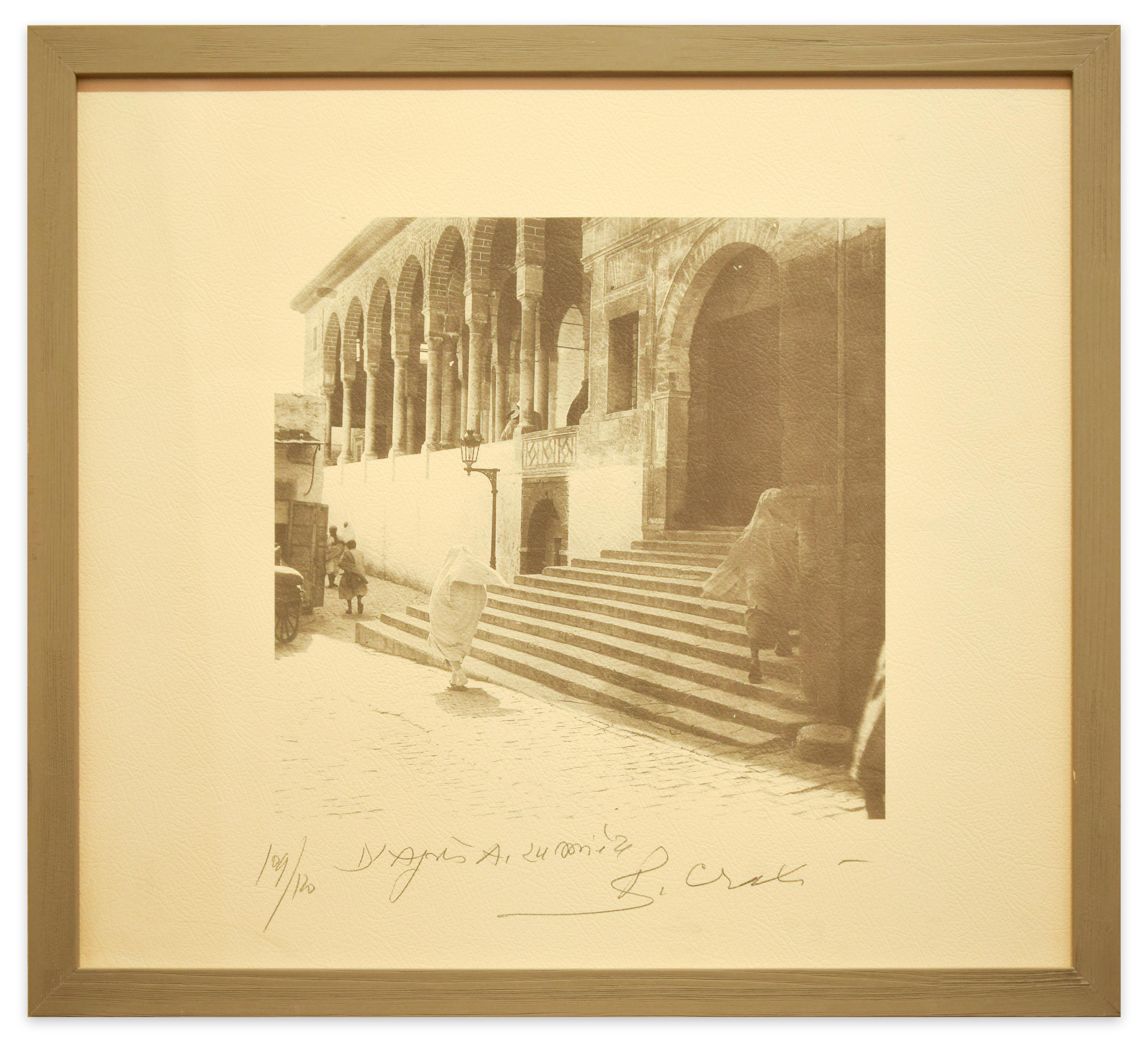 Moschea di Zitouna - Tunisiaca - Fotolitografia originale di Bettino Craxi - 1996 in vendita 1
