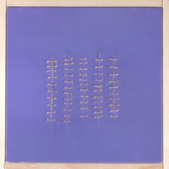 Cuciture su viola - Pittura acrilica di Mario Bigetti - 2019