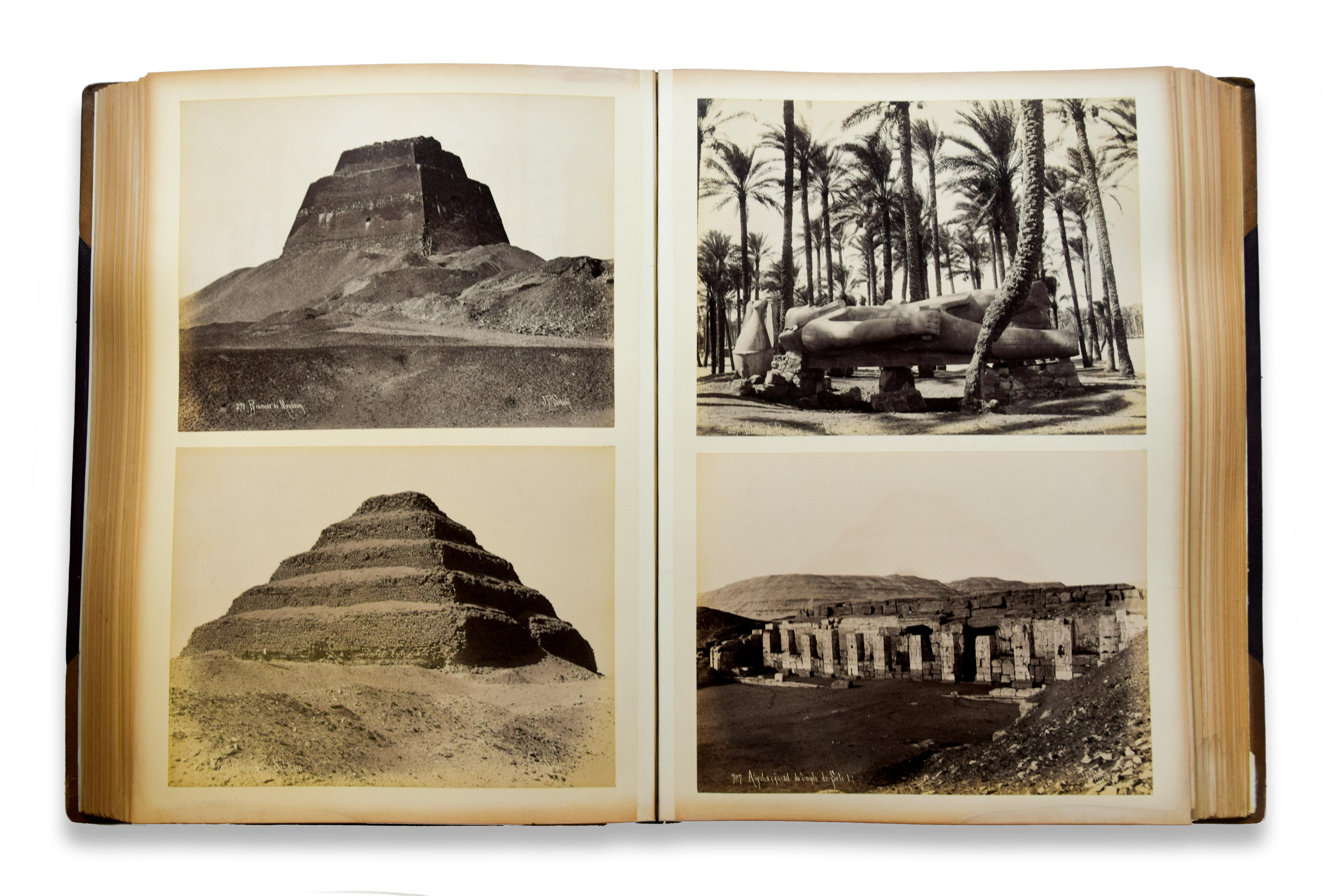 Precious Orientalist Photographic Album, by Sébah Studio and A. Beato - Beige Landscape Photograph by Jean-Pascal Sébah