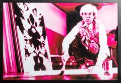 Portrait of Andy Warhol in his Studio-Violet print-toning by G. Bruneau - 1980s