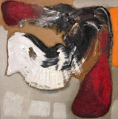 Abstract Composition - Original Oil on Canvas by Piero Mascetti - 1990s