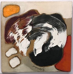 Abstract Composition - Original Oil on Canvas by Piero Mascetti - 1990s