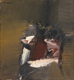 Small Stool - Oil on Canvas by E. Waschimps - 1963