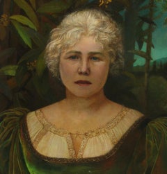 Woman in the Nature – Frau in der Natur – Öl auf Tafel von E. Gioja, Anfang 1900