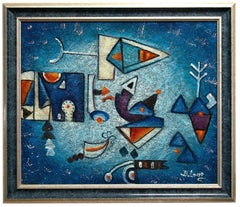 Abstract Composition - Mixed Media on Canvas by Harry Belong - 2000s