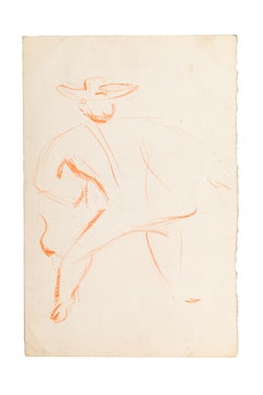 Knight Shape - Original Pastel Drawing by French Master Early 20th Century