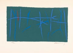 Informal Composition - Original Screen Print by J. Downing - 1958