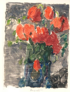 Bouquet - Original Monotype Print by Denise Bonvallet Philippon