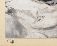 Composition - Original Tempera con Cardboard b Jean-Pierre Gras - 1950s