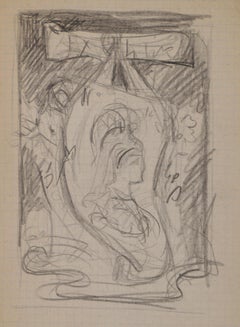 Study for Ex-Libris - Pencil Drawing by F. Comerre - Late 19th Century