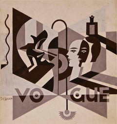 Vogue - Original Ink and Tempera by Fortunato Depero - 1929 ca.