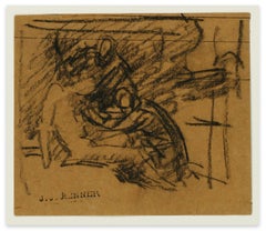 The Deposition - Original Charcoal Drawing - Late 19th Century