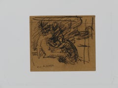 The Deposition - Original Charcoal Drawing - Late 19th Century