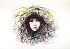 Face of Woman - Lithograph by B.E. Callegari - 1980s