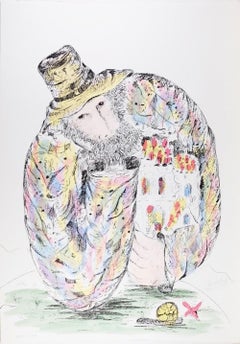 Thinking About My World - Lithograph by R. Cardelli - 1980s